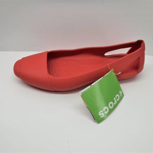 Crocs Size 10 Red Flats New Womens Shoes